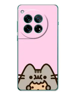 Чехол для OnePlus 12 с картинкой «Pusheen и печенье»