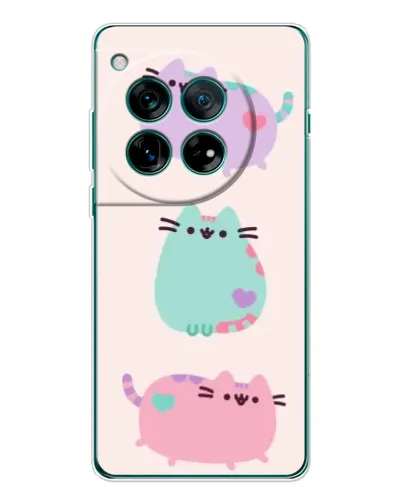 Чехол для OnePlus 12 с картинкой «Pusheen трио»