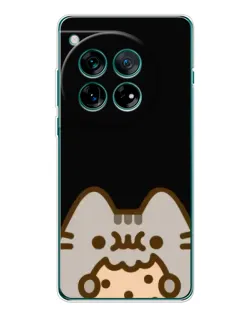 Чехол для OnePlus 12 с картинкой «Пушин на черном»