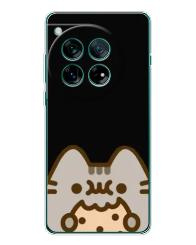 Чехол для OnePlus 12 с картинкой «Пушин на черном»