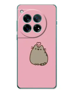 Чехол для OnePlus 12 с картинкой «Pusheen сердце»