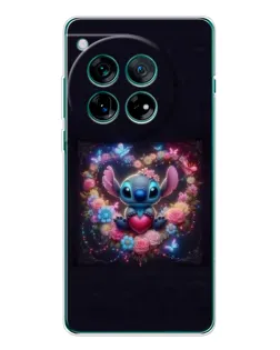 Чехол для OnePlus 12 с картинкой «Stitch в цветах»