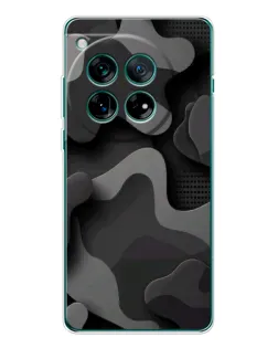 Чохол для OnePlus 12 з картинкою «Темний абстрактний камуфляж» Чохол для OnePlus 12 з картинкою «Темний абстрактний камуфляж»