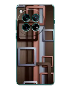 Чохол для OnePlus 12 з картинкою «Коричневі об'ємні квадрати» Чохол для OnePlus 12 з картинкою «Коричневі об'ємні квадрати»
