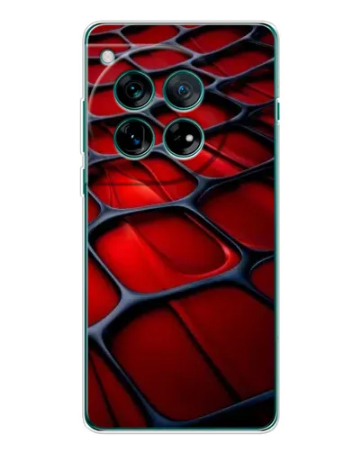 Чохол для OnePlus 12 з картинкою «Червона глянцева сітка»