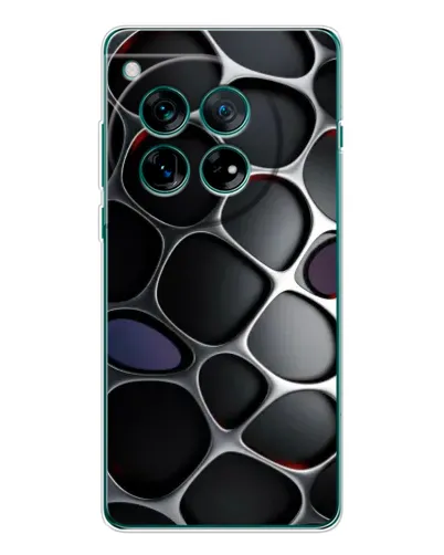 Чохол для OnePlus 12 з картинкою «Об'ємна темна решітка»