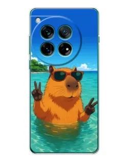 Чехол для OnePlus 12 с картинкой «Морская капибара» Чехол для OnePlus 12 с картинкой «Морская капибара»