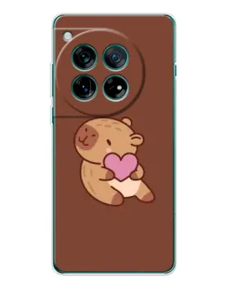 Чехол для OnePlus 12 с картинкой «Капибара с сердцем» Чехол для OnePlus 12 с картинкой «Капибара с сердцем»