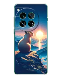Чехол для OnePlus 12 с картинкой «Закат солнца с капибарой» Чехол для OnePlus 12 с картинкой «Закат солнца с капибарой»
