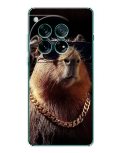 Чехол для OnePlus 12 с картинкой «Капибара золотая цепь» Чехол для OnePlus 12 с картинкой «Капибара золотая цепь»