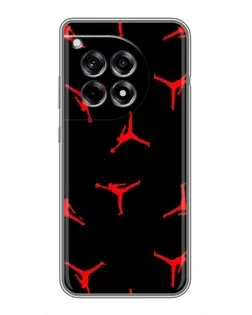 Чехол для OnePlus 12R с картинкой «Jordan Red Pattern»