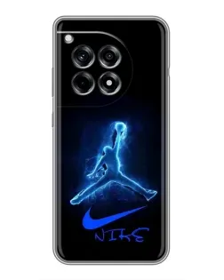 Чехол для OnePlus 12R с картинкой «Jordan Neon Blue»