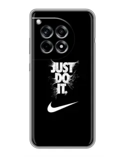 Чехол для OnePlus 12R с картинкой «Текстовый принт Nike»