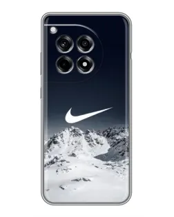 Чехол для OnePlus 12R с картинкой «Nike — зимние горы»