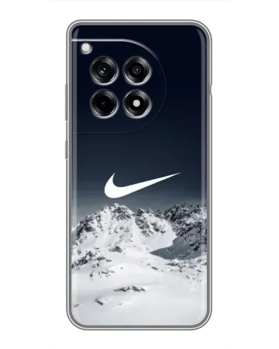 Чехол для OnePlus 12R с картинкой «Nike — зимние горы»