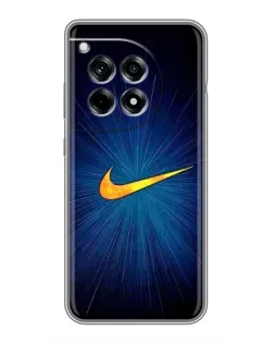 Чехол для OnePlus 12R с картинкой «Синий пульс Nike»