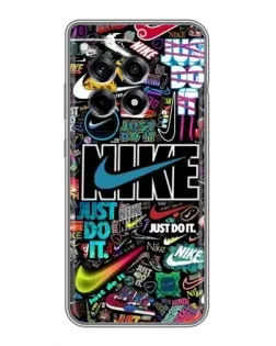 Чехол для OnePlus 12R с картинкой «Яркий коллаж Nike»