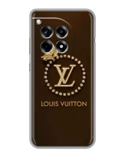 Чохол для OnePlus 12R з картинкою «LV — золота печатка»