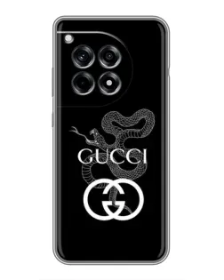 Чехол для OnePlus 12R с картинкой «Gucci — серебряная змея»