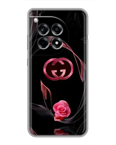 Чехол для OnePlus 12R с картинкой «Gucci — неоновая роза»