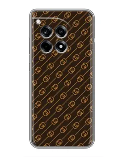 Чехол для OnePlus 12R с картинкой «Gucci — золотые диагонали»
