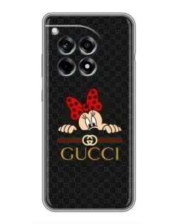 Чехол для OnePlus 12R с картинкой «Минни Маус Gucci — черный»