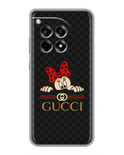 Чехол для OnePlus 12R с картинкой «Минни Маус Gucci — черный»
