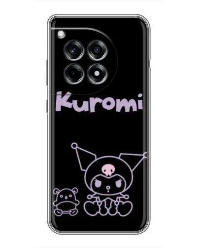Чехол для OnePlus 12R с картинкой «Kuromi — черный минимализм»