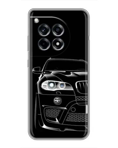 Чехол для OnePlus 12R с картинкой «Темный силуэт BMW»