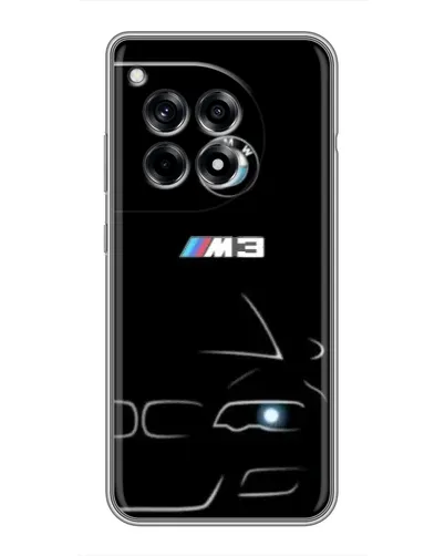 Чехол для OnePlus 12R с картинкой «Минималистичный принт BMW M3»