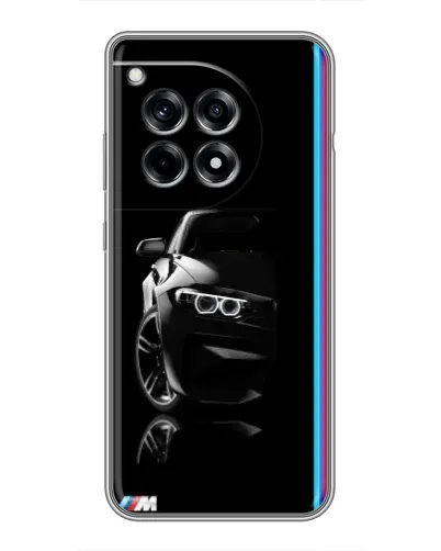 Чехол для OnePlus 12R с картинкой «Силуэт BMW в темноте»