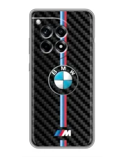 Чехол для OnePlus 12R с картинкой «Эмблема BMW и карбон»