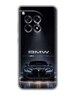 Чехол для OnePlus 12R с картинкой «BMW сквозь ночной город»