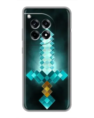 Чехол для OnePlus 12R с картинкой «Алмазный меч неон»