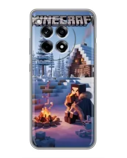 Чехол для OnePlus 12R с картинкой «Зимний Minecraft»