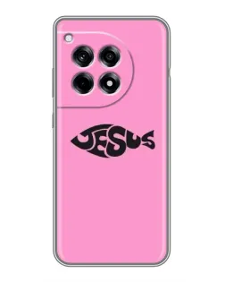 Чохол для OnePlus 12R з картинкою «Рожевий символ Jesus»