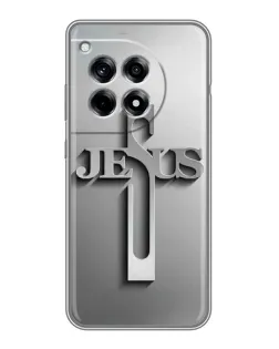 Чехол для OnePlus 12R с картинкой «Металлический крест Jesus»