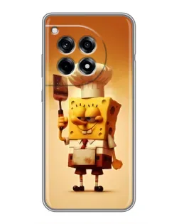 Чехол для OnePlus 12R с картинкой «Губка Боб повар»