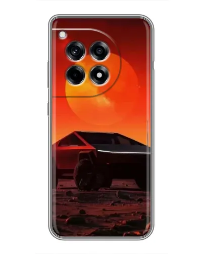 Чехол для OnePlus 12R с картинкой «Cybertruck на Марсе»