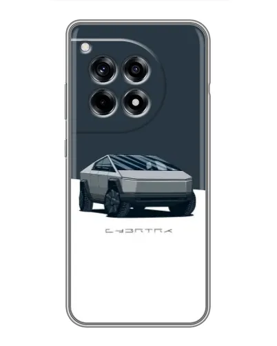 Чехол для OnePlus 12R с картинкой «Серебристый Cybertruck Tesla»