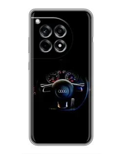 Чехол для OnePlus 12R с картинкой «Салон Audi — руль» Чехол для OnePlus 12R с картинкой «Салон Audi — руль»