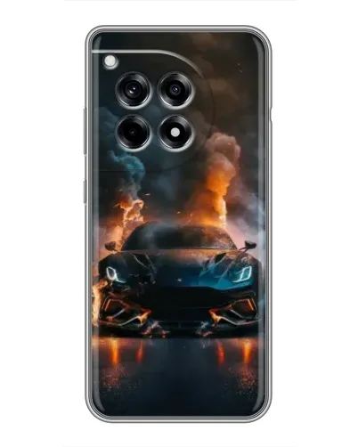 Чехол для OnePlus 12R с картинкой «Lamborghini дымная эстетика»
