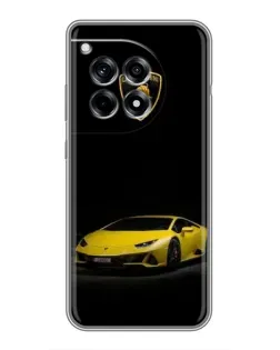 Чехол для OnePlus 12R с картинкой «Lamborghini желтый акцент»