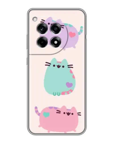 Чехол для OnePlus 12R с картинкой «Pusheen трио»