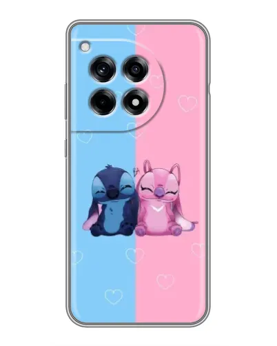 Чехол для OnePlus 12R с картинкой «Stitch и Angel Love»