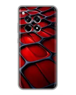 Чохол для OnePlus 12R з картинкою «Червона глянцева сітка»
