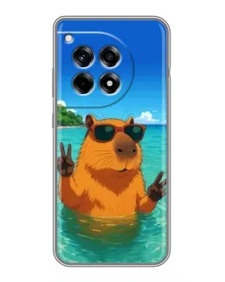 Чехол для OnePlus 12R с картинкой «Морская капибара»