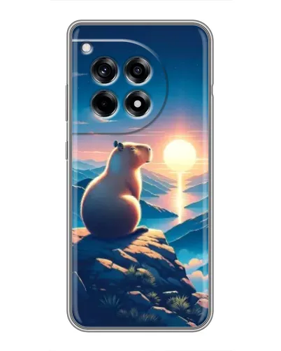 Чехол для OnePlus 12R с картинкой «Закат солнца с капибарой» Чехол для OnePlus 12R с картинкой «Закат солнца с капибарой»