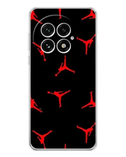Чехол для OnePlus 13 с картинкой «Jordan Red Pattern» Чехол для OnePlus 13 с картинкой «Jordan Red Pattern»