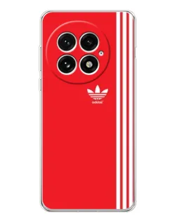 Чехол для OnePlus 13 с картинкой «Красный минимализм Adidas»